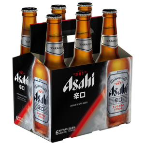 Asahi Super Dry 6pk Stubbies